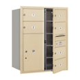 thumbnail image 4 of 10 Door High Recessed Mounted 4C Horizontal Mailbox with 6 Doors and 2 Parcel Lockers in Aluminum with Private Access - Front Loading, 4 of 4