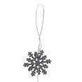 thumbnail image 4 of Northlight 5' x 2" Indigo Blue Snowflake Christmas Garland with Silver Beads Unlit, 4 of 5