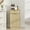 Oak, variant on Noble House Great 10-Gallon Tilt-Out Trash Can Cabinet, Woodgrain Hidden Bin with Drawer for Kitchen, Bathroom, White & Black