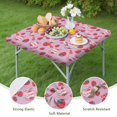 thumbnail image 4 of Strawberry Plants Fruit Milk Box Square Fitted Tablecloth with Elastic Edge,Square Table Cover,Washable Elastic Table Cover for Home Kitchen Party Decor 36"x36", 4 of 6