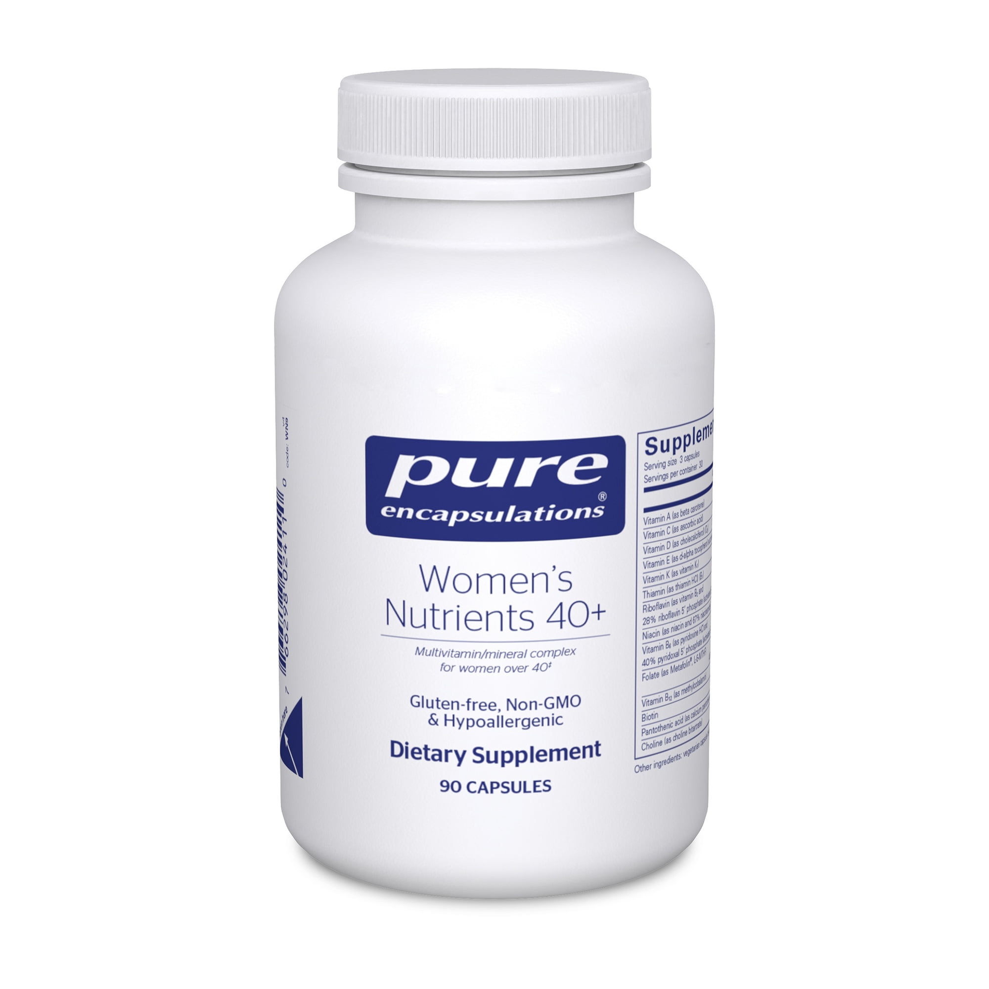Pure Encapsulations Women's Nutrients 40+ - Multivitamin for Women Over 40 to Support Urinary Tract Health, Breast Cell Health & Eye Integrity* - with Vitamin C, E & A - 90 Capsules