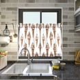 thumbnail image 4 of Yayeee Kitchen Curtains Tier Pair Light Filtering 27"x24" Rod Pocket Short Cafe Window Panel, Brown Ice Cream Pattern, 4 of 7