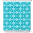 thumbnail image 1 of Shower Curtains 70" x 73" from DiaNoche Designs by Julia Grifol - Leaves Blue, 1 of 1