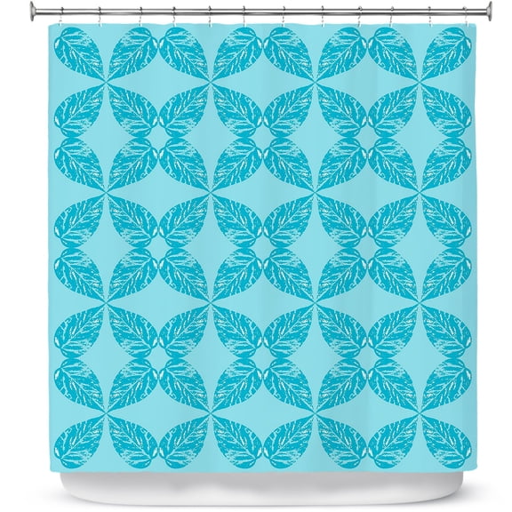 Shower Curtains 70" x 84" from DiaNoche Designs by Julia Grifol - Leaves Blue