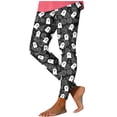 thumbnail image 2 of LUGOGNE Women Leggings Halloween Graphic High Waisted Yoga Pants Soft Stretch Workout Casual Party Clothes Black,XL, 2 of 5