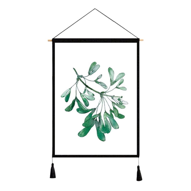 Planta verde decoración pintura hoja lienzo arte cartel foto fondo tela impresión pared imagen decoración del hogar tipo 16 Vogacara HA8759-06B