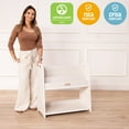 thumbnail image 5 of ECR4Kids 3-Shelf Floor Book Display with Handles and Storage, 30in, Kids Bookshelf, White Wash, 5 of 9