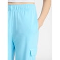 thumbnail image 4 of No Boundaries French Terry Cargo Pants, 30" Inseam, Women's XXS-XXL, 4 of 5