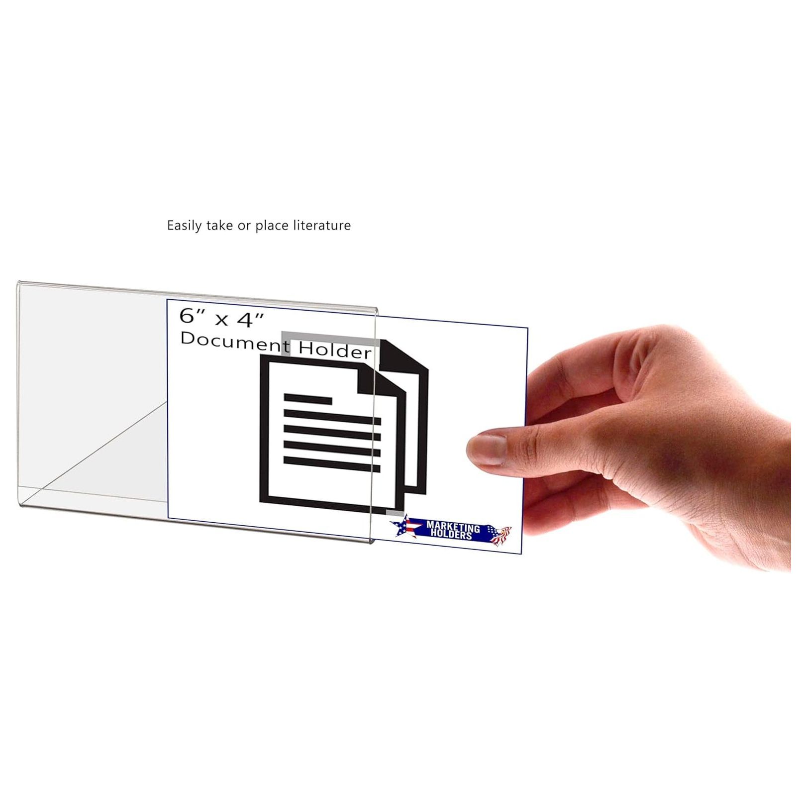 4 Pack Movable Shelf Label Holder Clear Acrylic Display 6" x 4" Shelf Talkers Inventory Name and UPC Labels in Shoe Stores Locations