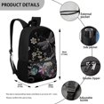 thumbnail image 5 of HUIACONG Floral Dragonfly Backpack for Middle School Girls Large Capacity Breathable Padded Straps for Boys Girls Elementary High School Daily Use, 5 of 6