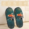 thumbnail image 2 of Balery Koi Pond Lilies Pantuflas de Casa de Felpa Silenciosas con Diseño Estampado, Zapatillas Cómodas Antideslizantes de Algodón para Interior-Large, 2 of 8