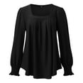 thumbnail image 3 of EDFBUYKRS Plaid Flannel Shirts for Women Oversized Long Sleeve Button Down Shirts Blouses Tops Xxl, 3 of 4