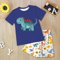 thumbnail image 2 of Toddler Boys Clothes Outfits Kids Spring Summer Dinosaur Prints Sleeveless Casual 1t 2t 3t 4t 5t 6t Boys' Clothing Sets with Pocket Shirts & Shorts 2-Piece Set, 2 of 5