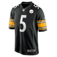 thumbnail image 2 of Men's Nike Cameron Johnston  Black Pittsburgh Steelers  Game Jersey, 2 of 6