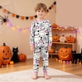 thumbnail image 5 of 8-9 Years Girls Halloween Set Cute Cartoon Print Long Sleeved Homewear Two Piece Set Halloween Pajamas Toddler Girl Cute Pjs For Girls, 5 of 9