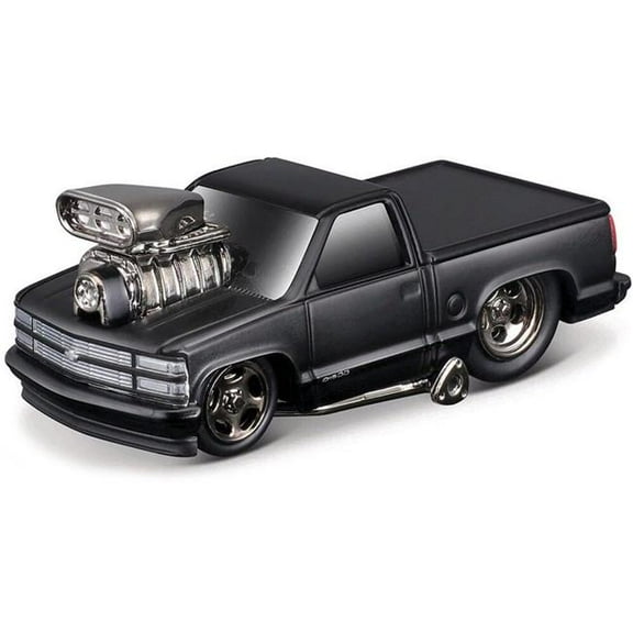 Muscle Machines 15584BO 1993 Chevrolet 454 SS Pickup Truck Matt Black Blackout Edition 1-64 Diecast Model Truck