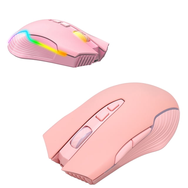 Ratón Inalámbrico Ratón Ligero RGB Recargable por USB Ratón Mecánico para Juegos con Sensor óptico de Grado Profesional Ratones Ergonómicos para Trabajos de Juegos