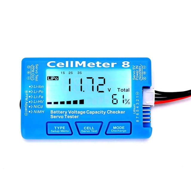 Pantalla Electrónica CellMeter 8 8S Servoprobador Servoprobador Banda Estrecha Descargador Batería