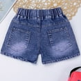 thumbnail image 4 of CYRBOKO Denim Shorts for Toddler Girls, Casual Streth 2025 Elastic Waist Jean Shorts Blue Size 2 T, 4 of 4