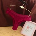 thumbnail image 2 of Bigersell No Show Panties for Women Clearance Cotton Seamless Underwear Women Period Panty Style P-1196 Spandex Shaping Panties Bikini Thongs Briefs High Waist Women's Panties Wine One Size, 2 of 4