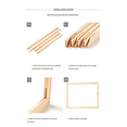 thumbnail image 6 of 4 Pcs 40X30Cm Wooden Frame DIY Picture Frames Art Suitable for Home Decor Painting Digital Paintings, 6 of 6