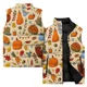 thumbnail image 3 of Conjunto de entrenamiento con calabaza para hombre, chaleco aislante, chaquetas de plumón duraderas para otoño, chalecos de moda para el Día de Acción de Gracias 2024 para hombre, abrigo de pavo, 3 of 5