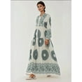 thumbnail image 5 of Printed Long Sleeve Viscose Maxi Dress, 5 of 6