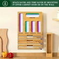 thumbnail image 4 of Bamboo Drawer Organizer for Bag & Wrap Storage, Multi - Compartment, for Kitchen Drawer Tidy（, 4 of 6