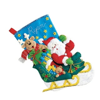 Christmas DIY ~ Beginner Friendly + Tutorial ~ Felt Applique Stocking by  Bucilla, Santa's Helper 