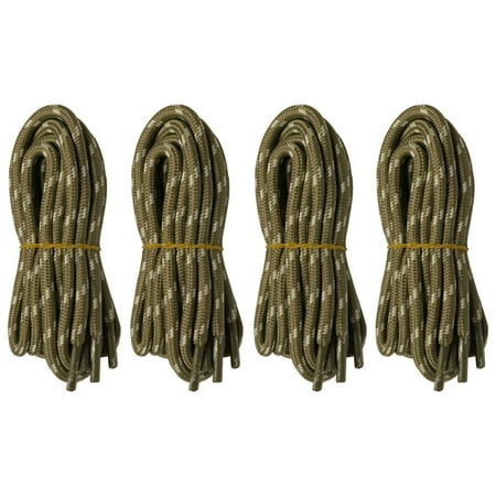 

4 Pairs 5mm Thick Heavy Duty Brown Gray Spot Hiking Work Boot Laces Shoelaces Strings Replacement for Men Women 39 40 48 54 55 60 63 72 Inches