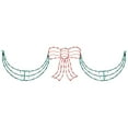 thumbnail image 2 of Northlight 3-Piece Lighted Red and Green Bow Swag Outdoor Christmas Decoration - 33" - 3pc, 2 of 8