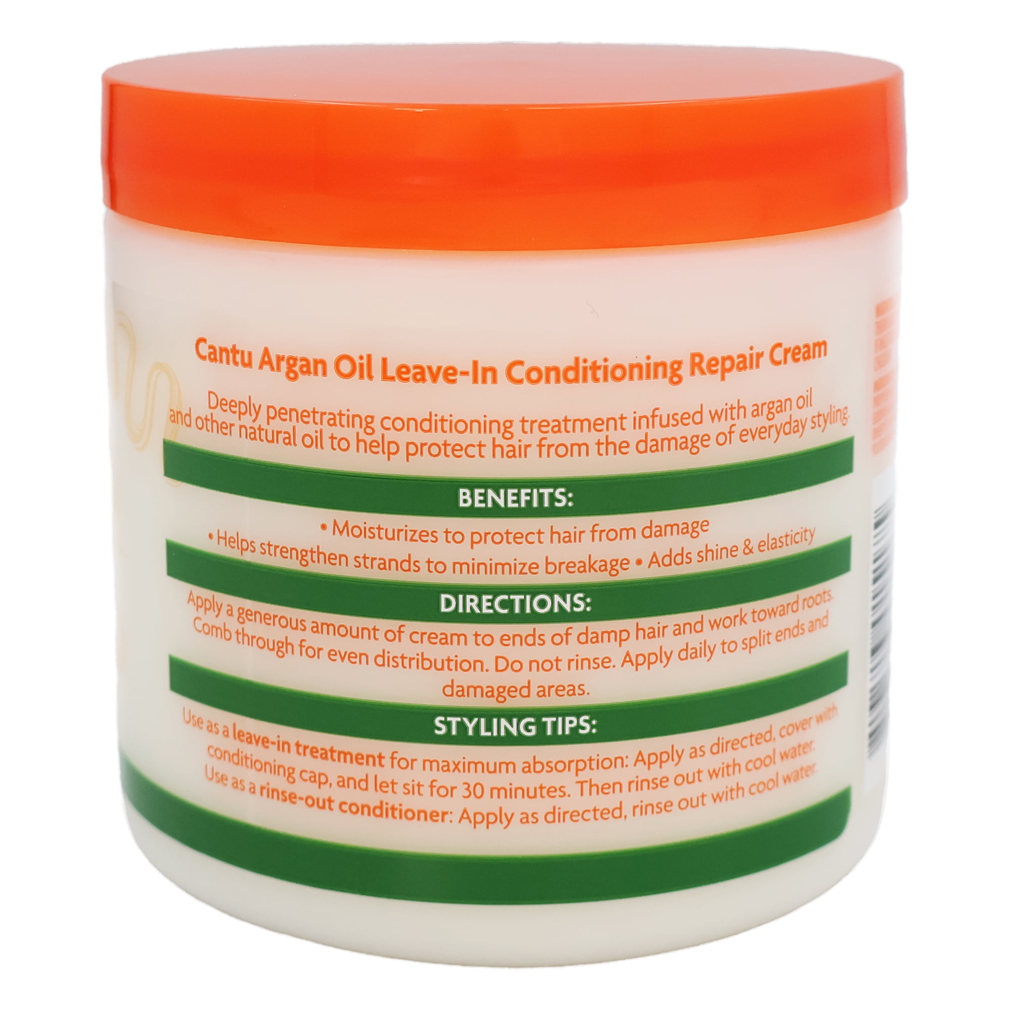 Cantu Argan Oil Leave In Conditioning Repair Cream, 16 Oz., Pack of 4