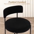 thumbnail image 3 of Boucle Upholstered Metal Side Chair, Set of 4, Black, 3 of 8
