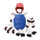 thumbnail image 3 of 7 Uds Karate Sparring Gear Taekwondo almohadilla para el pecho Protector para pie casco de boxeo Rojo S, 3 of 8
