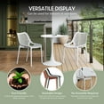 thumbnail image 5 of WestinTrends Playa 5-Piece Outdoor Indoor Round Metal Dining Table Set And Stackable Resin Patio Dining Side Chairs, White, 5 of 14