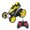 Yellow, variant on TERGAYEE All Terrain Remote Control Car, Lying Down Walking 360 Degree Dump Car Lights Music Stunt Roll Toys Cars, Christmas Gifts Birthday Gifts