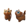 thumbnail image 6 of JZROCKER Wooden Kitten Figurine Handcrafts Miniature Cats Statue Decors for Home Office Desktop Shelf Sculpture Ornament, 6 of 13