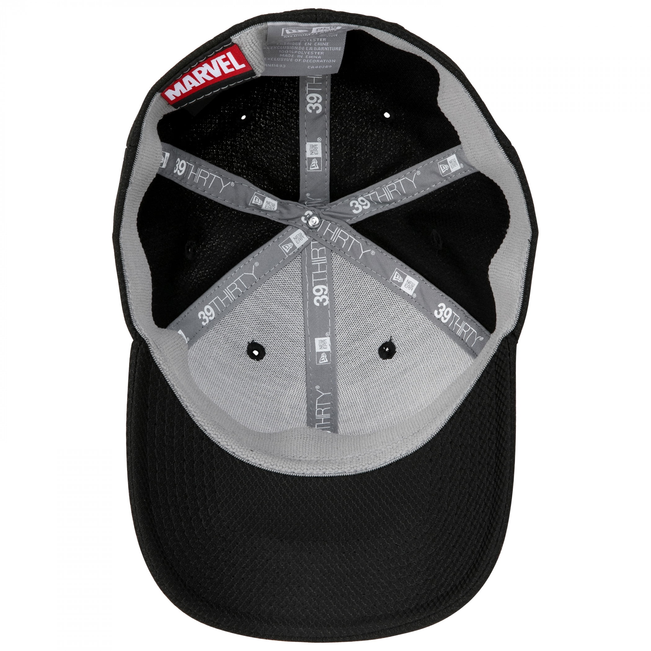 White on Black Horizontal Wordmark 39THIRTY Hat - - Black - Primary - New Era Black / Large/XL