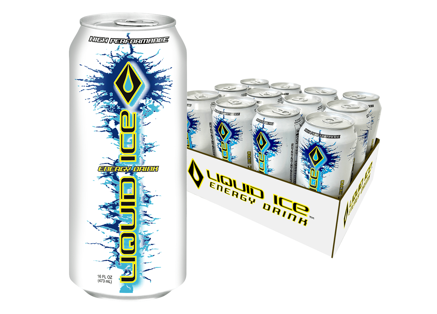 Liquid Ice Energy Drink - Arctic Zero, 16 Oz Cans (12 Pack)