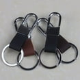 thumbnail image 6 of Naierhg Men Fashion Concise Faux Leather Strap Alloy Keyring Keychain Key Chain Gift, 6 of 7