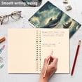 thumbnail image 4 of FORMRS 1-Subject Spiral Notebook 8" x 5" College Ruled 60 Refillable Sheet A5 Hard Cover, 2 Pack, Beige Floating Whale, 4 of 7