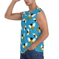 thumbnail image 3 of Goofa Flying Bees Printed Men's Sleeveless T-Shirt - Athletic Gym Workout Tank Top for Men - Moisture-Wicking, UPF 30+ Quick-Dry Muscle Tee-Large, 3 of 8
