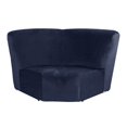 thumbnail image 2 of SHANNA Stretch Velvet Corner Sofa Cover 1-Piece Corner Seat Recliner Sofa Slipcover for Sectional Recliner Sofa L Shape Sofa Additional Seat Cover, Navy Blue, 2 of 9