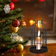 thumbnail image 4 of FELTECHELECTR Candle Holder Wire Cage Candleholder Rustic Living Room Decor 1Pack 10.22X5.50X5.50in, 4 of 6