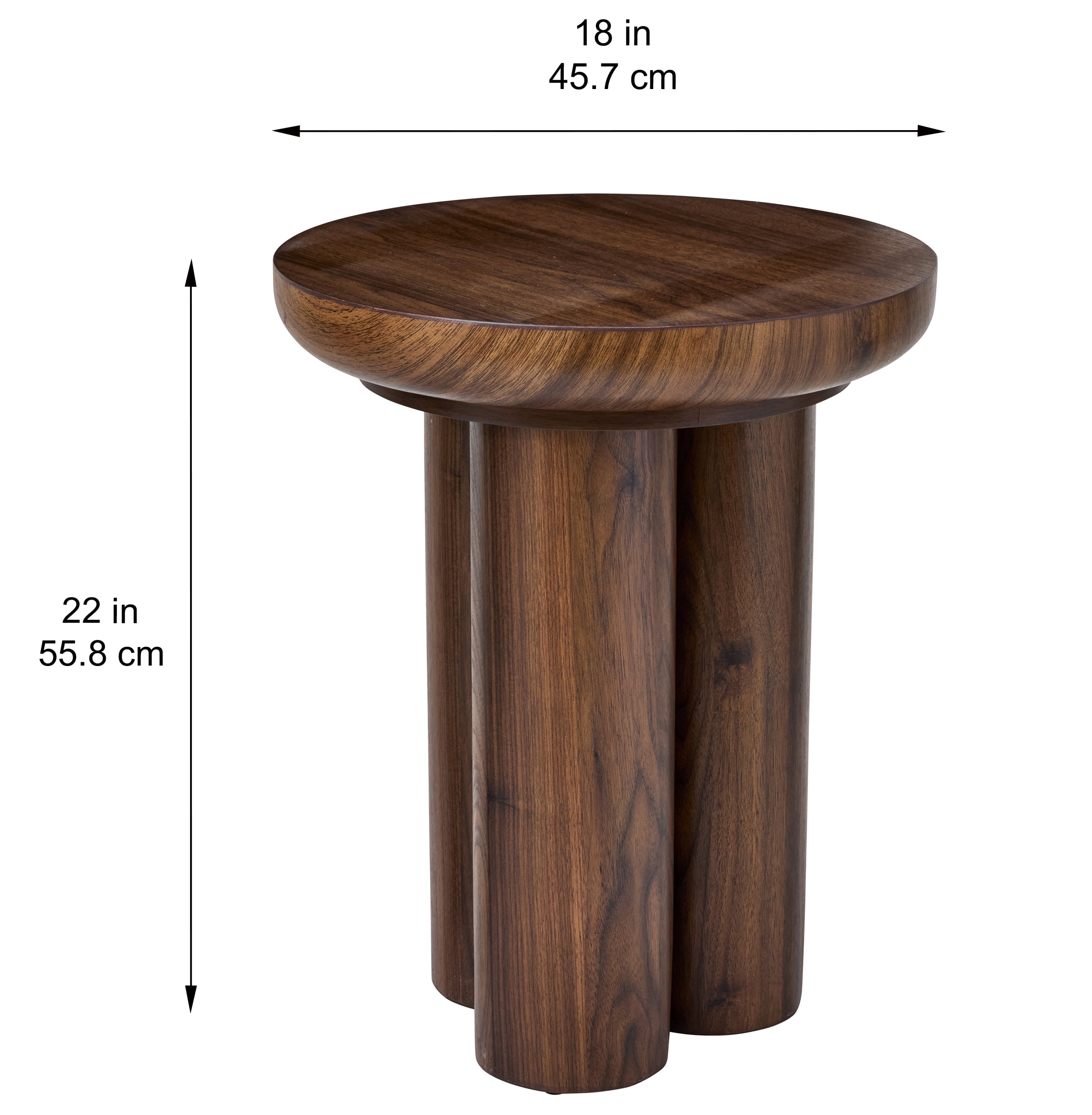 Better Homes & Gardens Adlin End Table, Walnut Finish
