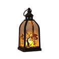 thumbnail image 2 of Farol Vintage Lámpara de Decoración Linterna Portátil Luz Temática Material PP Fácil de Usar Función Reutilizable Adecuada para Fiestas de Halloween D Cráneo, 2 of 9