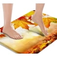 thumbnail image 5 of Autumn Maple Leaves Bathroom Rug Set of 3, Fall Landscape 3 Pieces Bath Mats Set for Bathroom, No Silp Washable Cover Floor Rug Decorations for Kitchen Bathroom Bedroom, 5 of 6