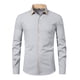 thumbnail image 1 of Playeras Y Camisas Para Hombre Camisa de color sólido informal de negocios a la moda para hombres con mangas largas (GY1, M), 1 of 7