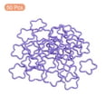thumbnail image 3 of Uxcell Open Jump Rings 50Pack 16mm Star Connectors for Jewelry Making, Purple, 3 of 7