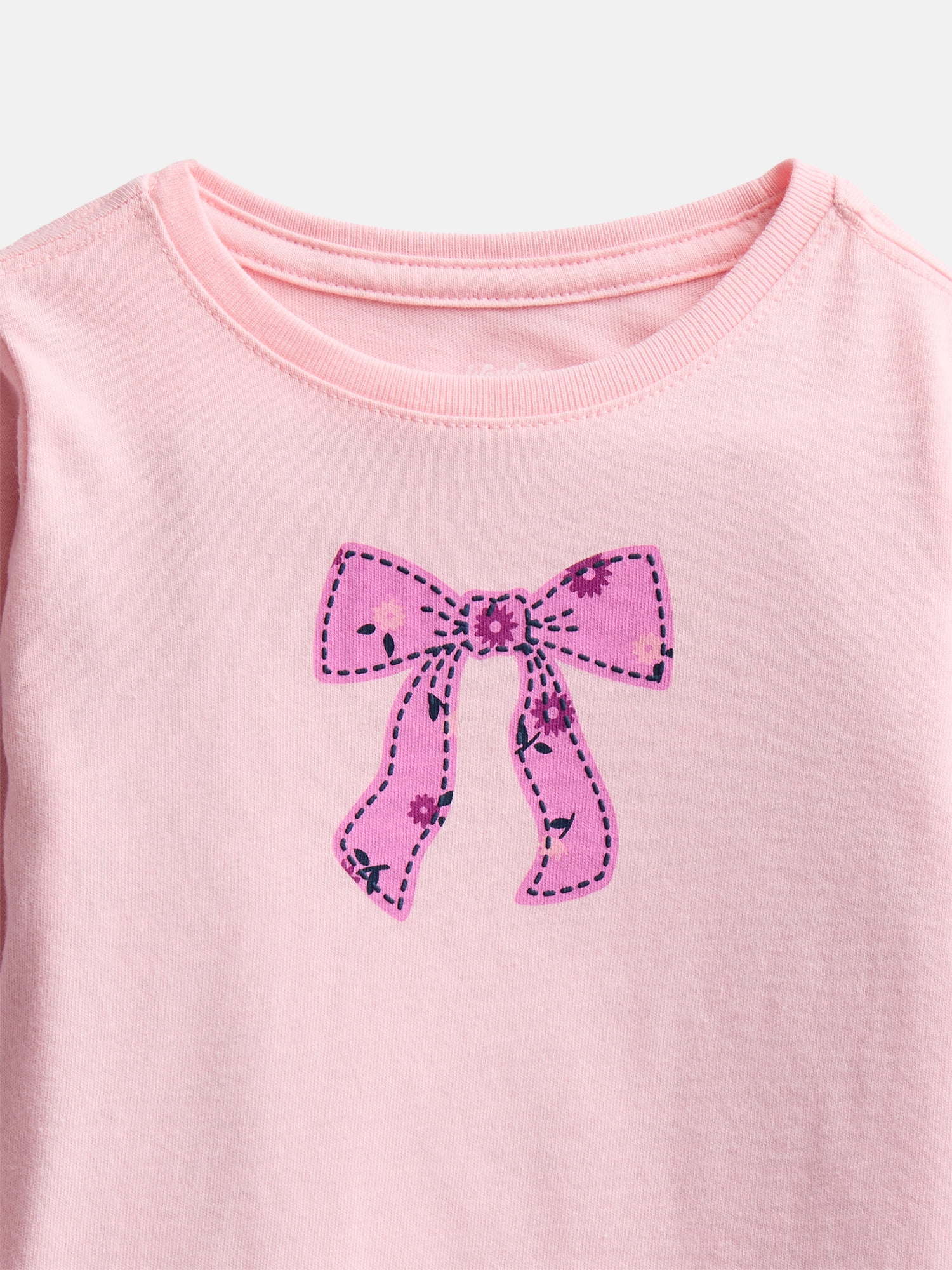 Wonder Nation Baby and Toddler Girls Graphic Tee with Long Puff Sleeves, Sizes 0M-5T
